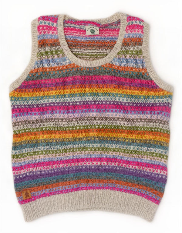 Pachamama Womens Hand Made Vest Tank Top UK 14 Medium Multicolore Dungi