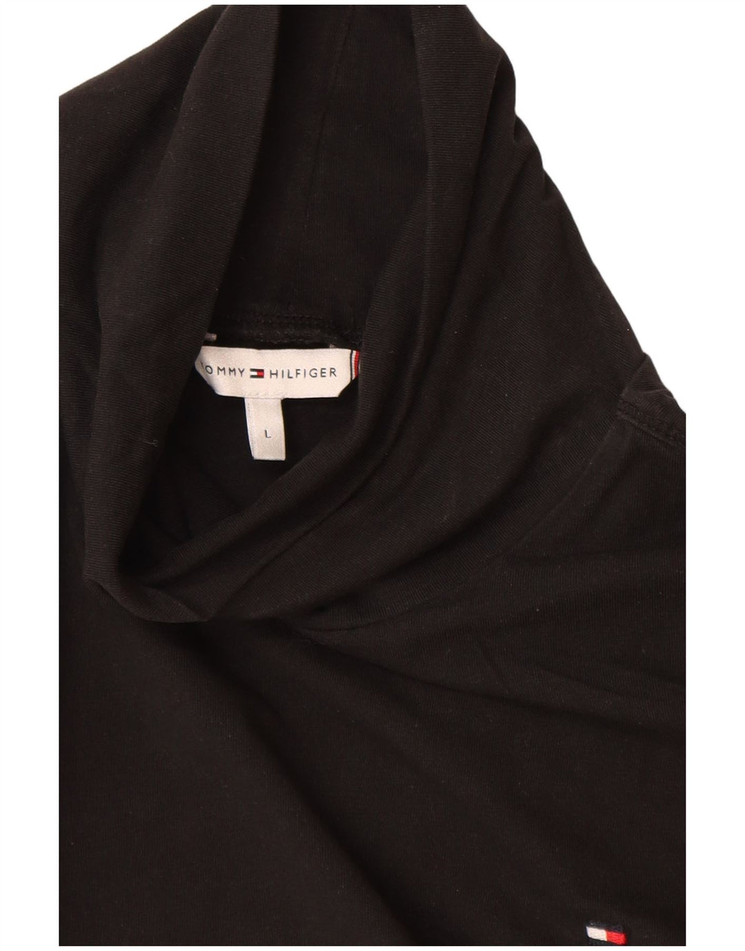 TOMMY HILFIGER Top pentru femei cu mânecă lungă UK 14 Large Negru