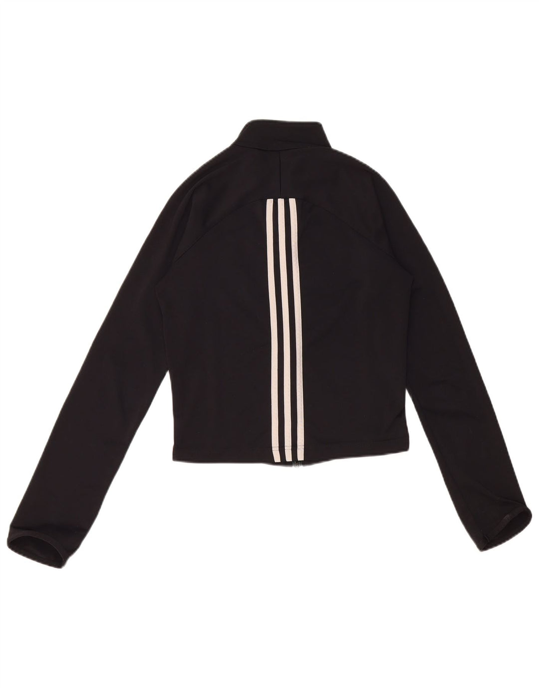 Jachetă de top pentru trening Adidas Crop pentru femei UK 10 Poliester negru mic