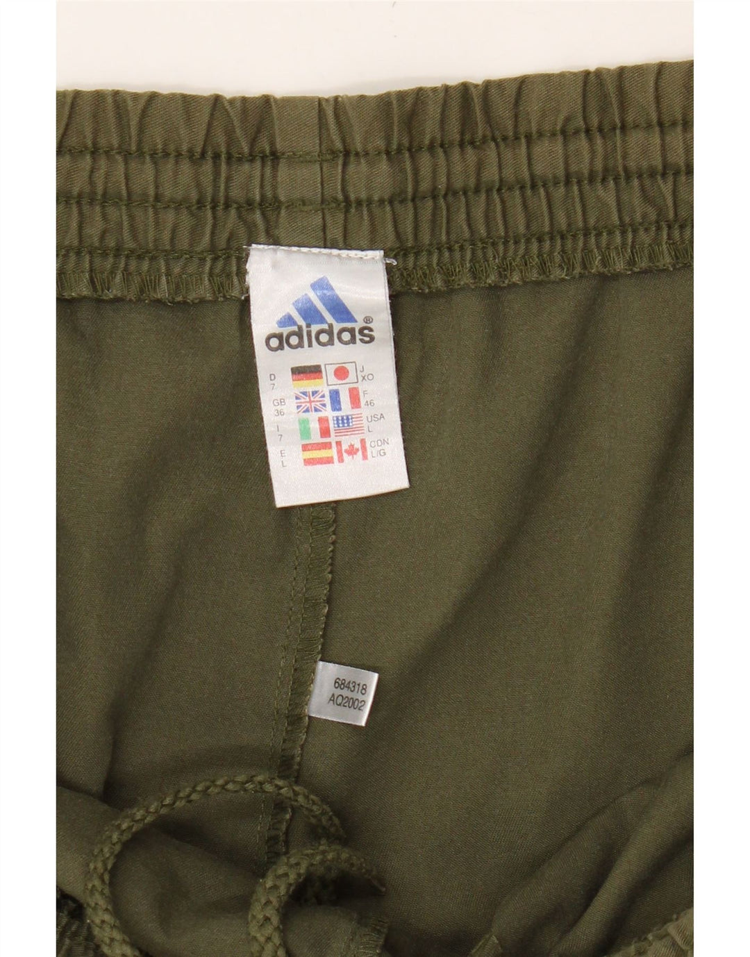 ADIDAS Mens Sport Shorts Large  Khaki Polyester Vintage Adidas and Second-Hand Adidas from Messina Hembry 