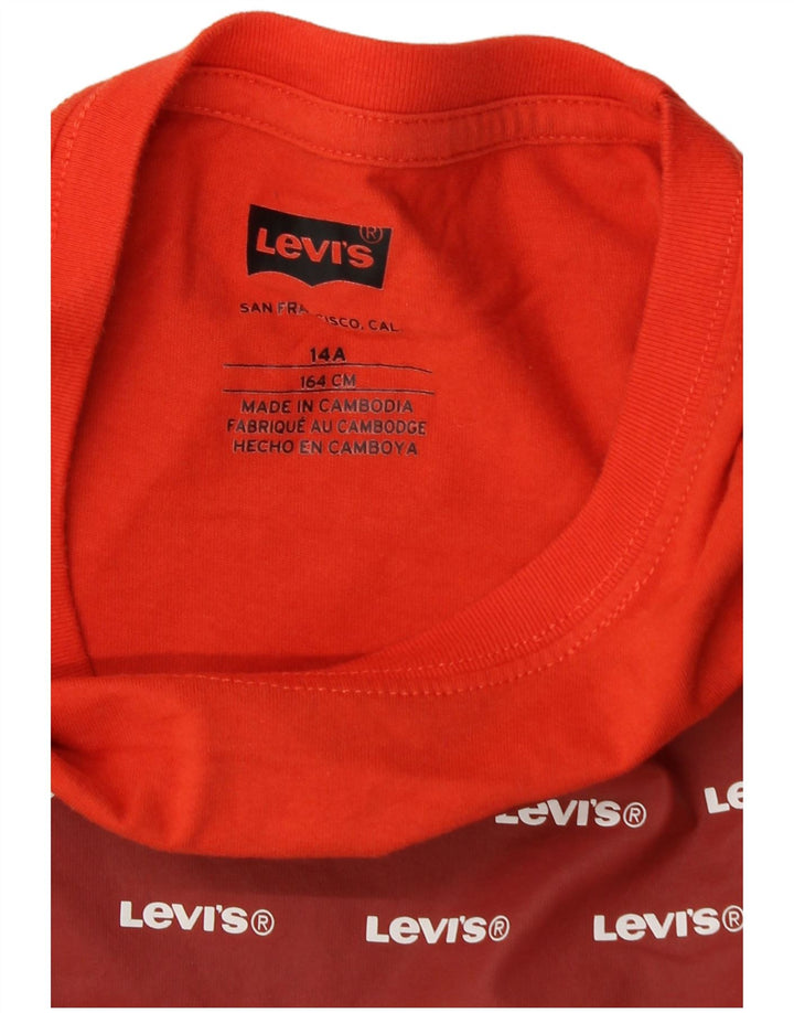 Tricou grafic Levi's pentru baieti Top 13-14 ani portocaliu