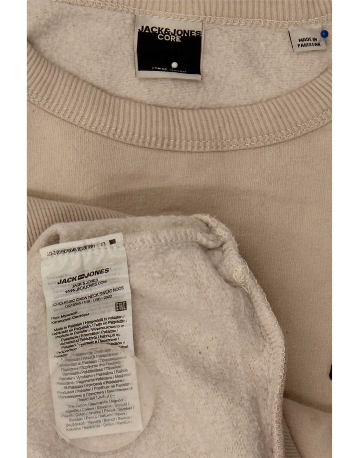 Jack & Jones Hanorac Bărbați Pulover Mic Bej Bumbac