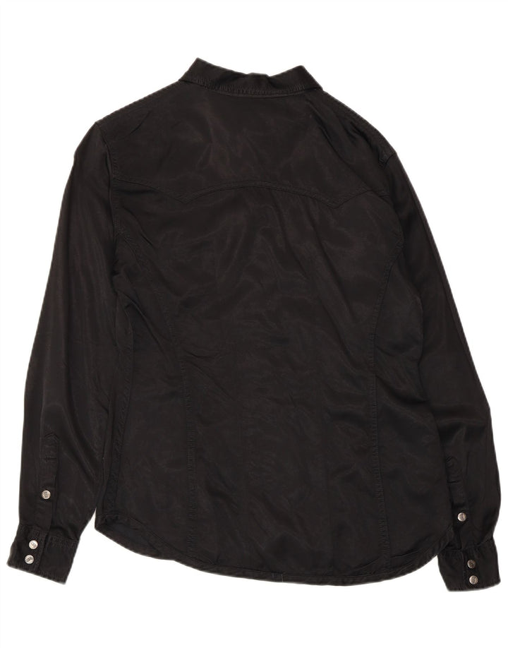 Cămașă Gas Women UK 12 Medium Black Viscose
