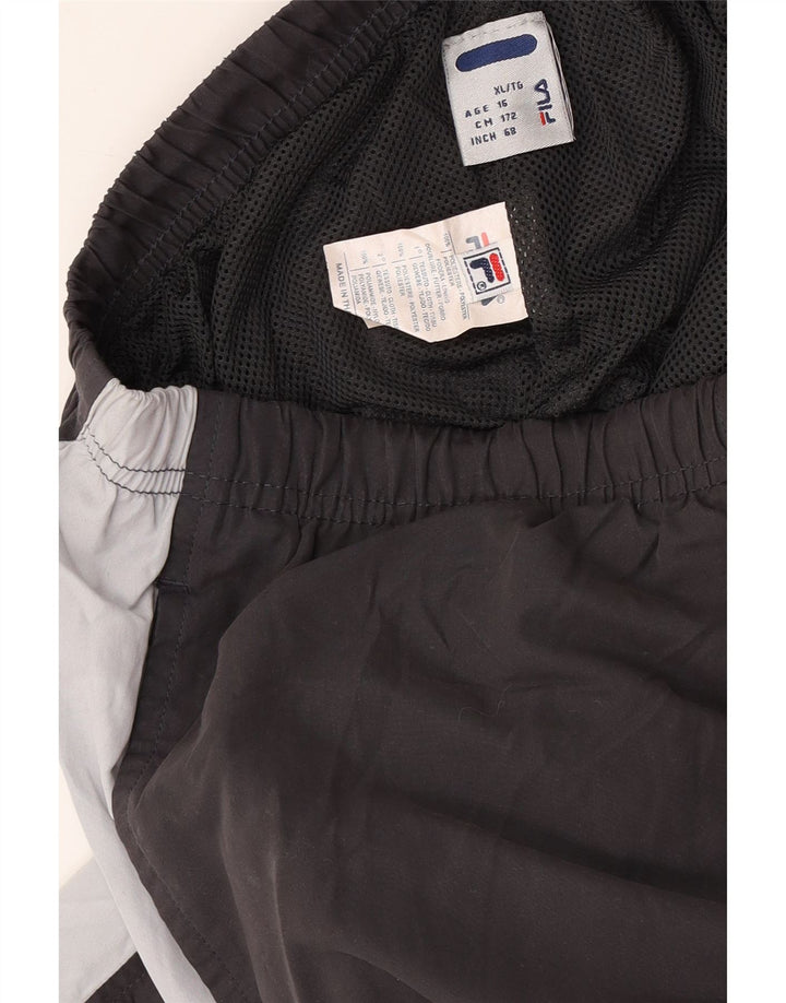 Pantaloni de trening cu grafic pentru băieți FILA Pantaloni de jogging 15-16 ani, gri, bloc de culoare