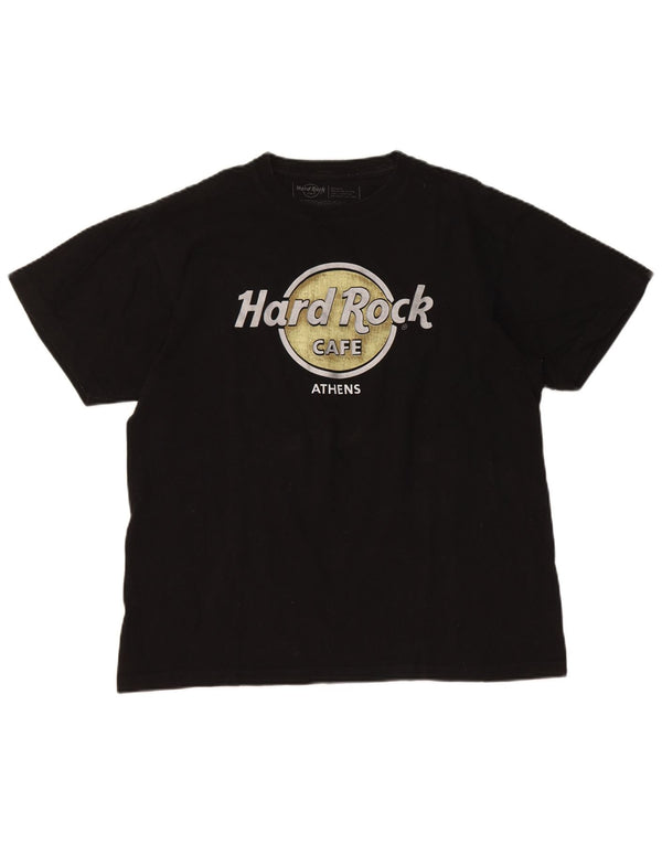 Hard Rock Cafe Atena Tricou grafic Top UK 14 Bumbac mediu negru