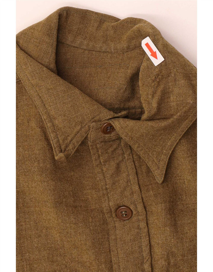 Vintage Cămașă de flanel pentru bărbați Medium Green Classic