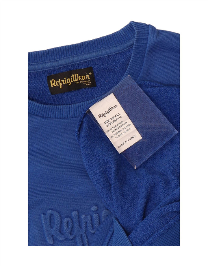 Hanorac grafic pentru bărbați Refrigiwear Jumper mic, albastru, bumbac