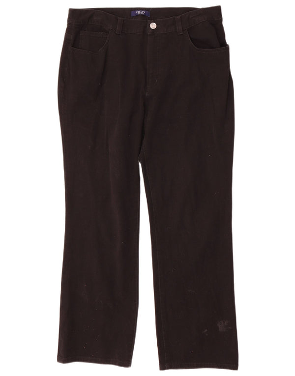 Pantaloni casual drepti pentru femei Chaps US 12 Large W32 L28 Bumbac negru