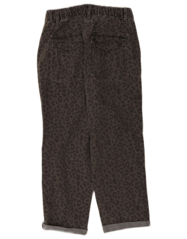 Blugi tăiați pentru femei Marks & Spencer UK 10 Small W28 L21 Gri Animal Print