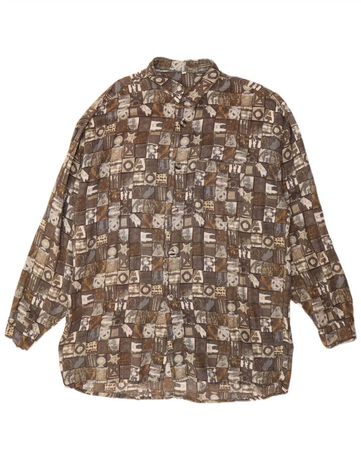 Cămașă lungă pentru bărbați SIGNUM, mare, gri, mozaic