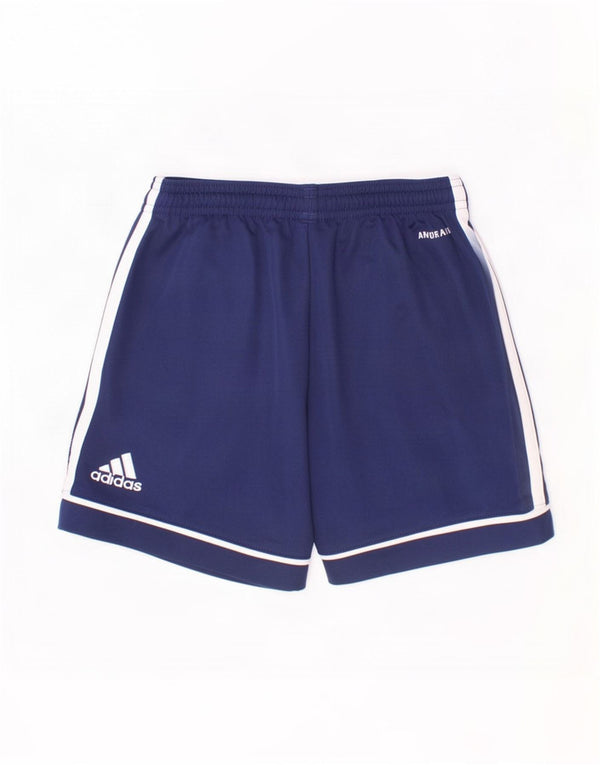 Pantaloni scurți sport Aeroready Adidas pentru băieți 7-8 ani, poliester bleumarin