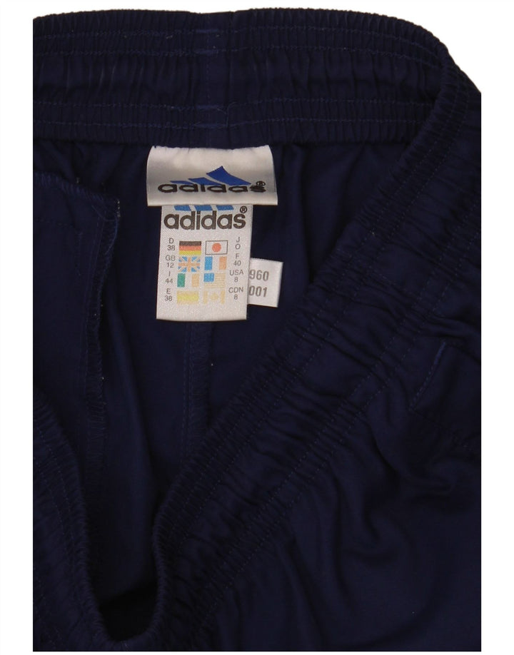 Pantaloni scurți sport Adidas pentru femei UK 12 Medium Bleumarin Poliester