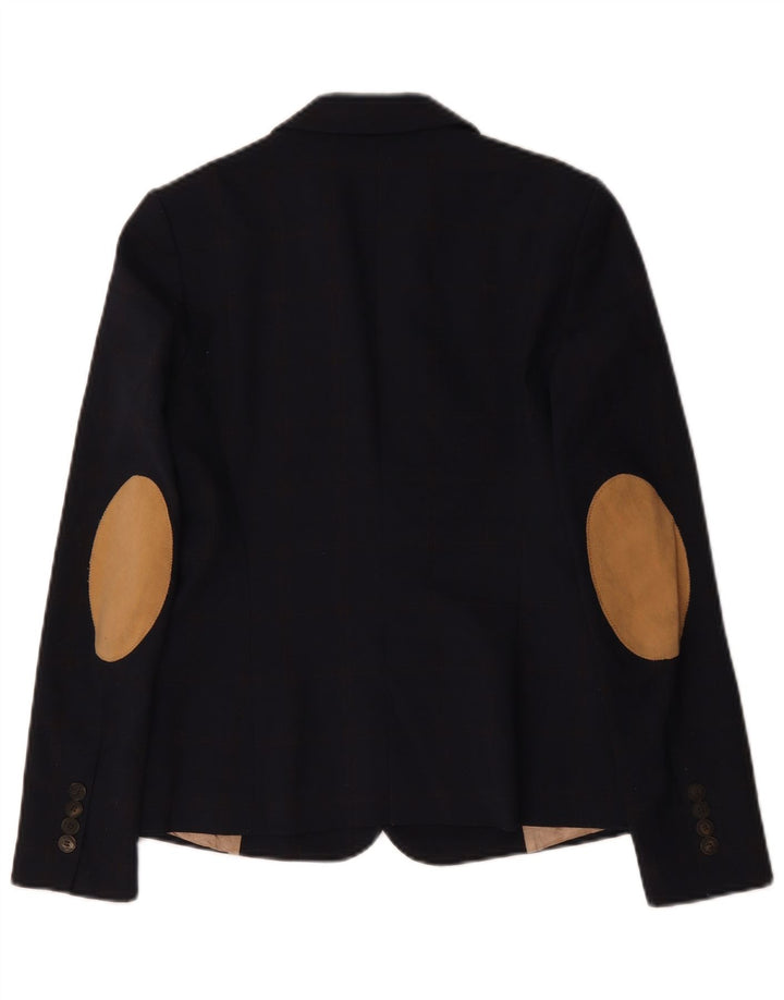 Sacou blazer pentru femei Zara cu 1 nasture UK 6 XS Poliester bleumarin