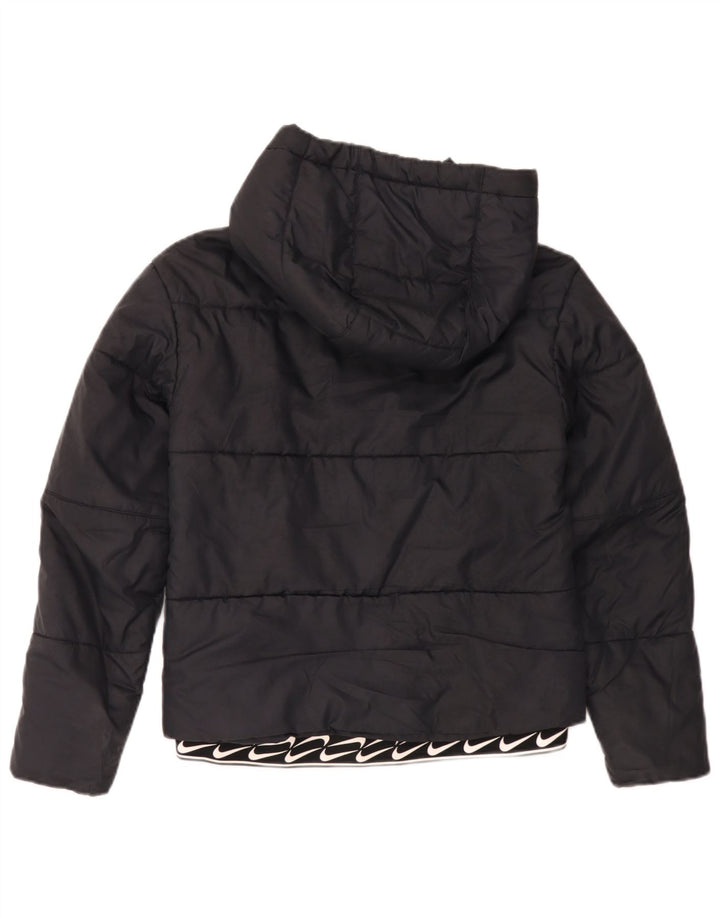 Jachetă căptușită cu glugă grafică Nike pentru femei UK 6 XS Poliester negru