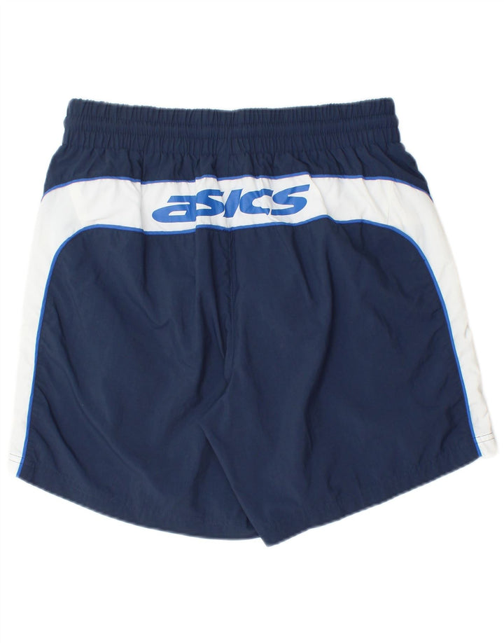 Pantaloni scurți sport grafic Asics pentru bărbați, mari, bleumarin, poliamidă color bloc