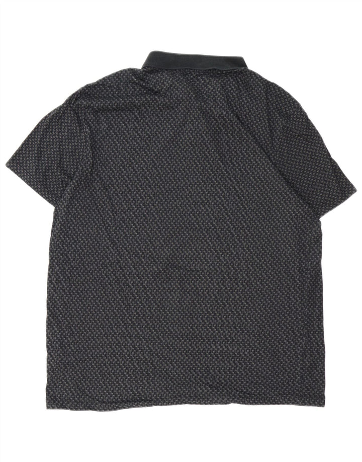 CALVIN KLEIN Tricou Polo Grafic XL Bumbac Negru