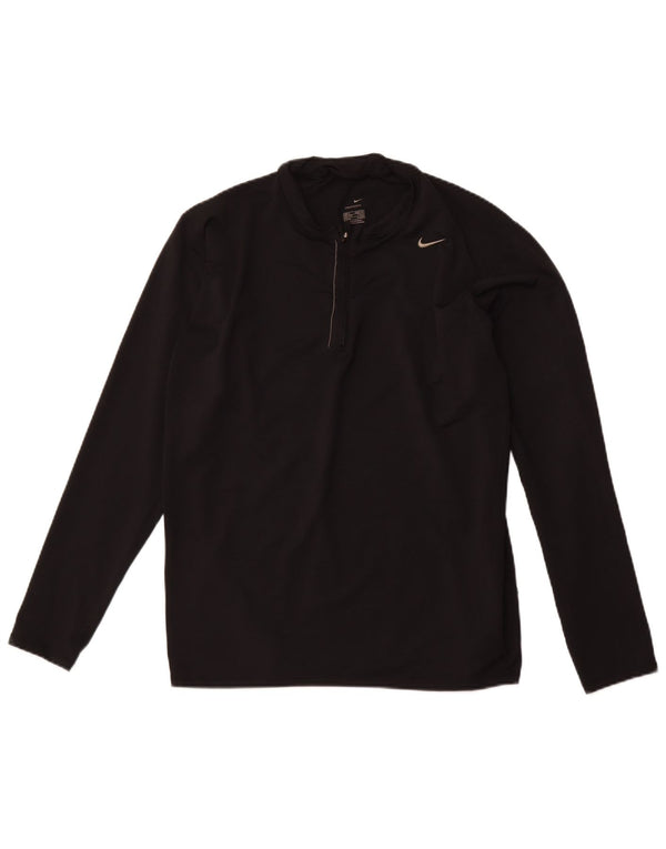 Top cu mânecă lungă NIKE pentru bărbați, cu fermoar, XL, poliester, colorat, sport