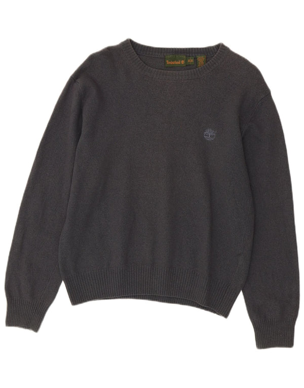 TIMBERLAND Womens Boat Neck Jumper Sweater UK 14 Medium Grey Wool