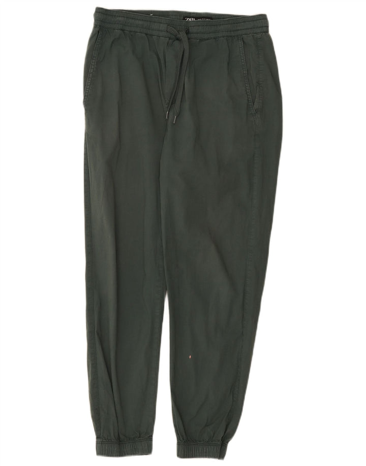 Pantaloni de jogging pentru femei Zara Mediu L28 L26 Bumbac verde