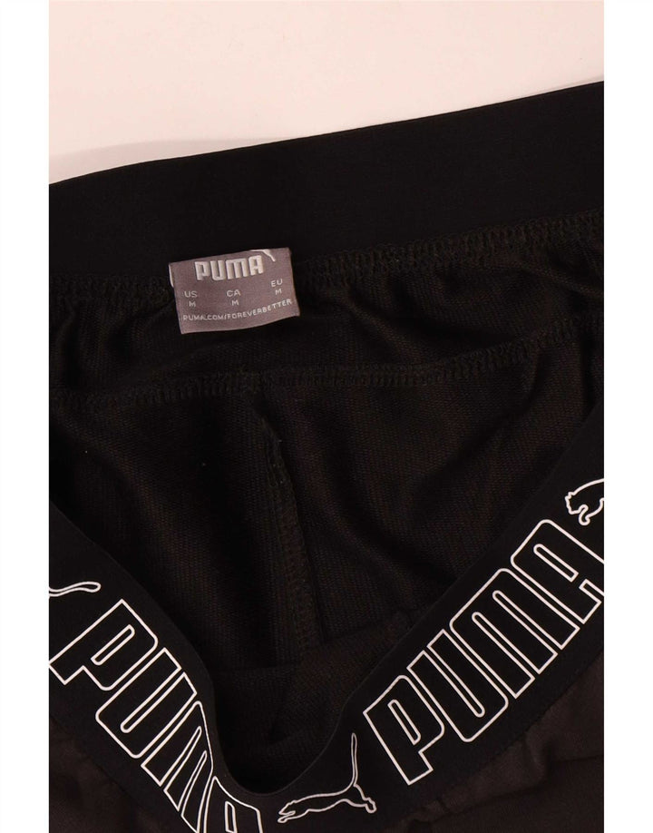 Pantaloni scurți sport grafic Puma pentru bărbați, bumbac mediu negru