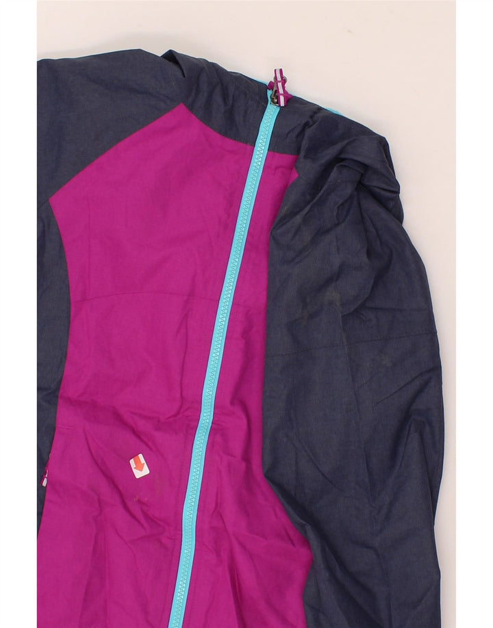 COLUMBIA Girls Windbreaker Jacket 10-11 Years Medium Pink Colourblock Vintage Columbia and Second-Hand Columbia from Messina Hembry 