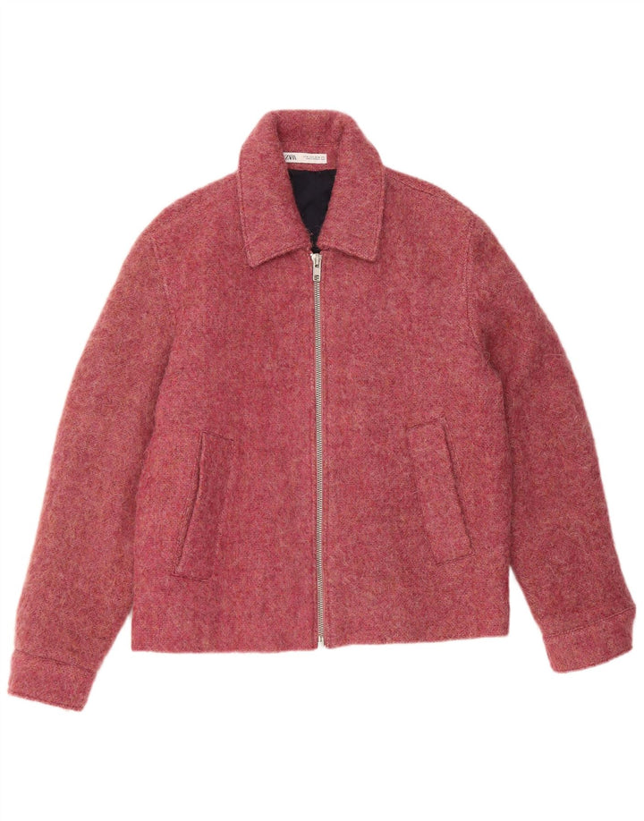 Bomber pentru femei Zara UK 14 Poliester roz mediu