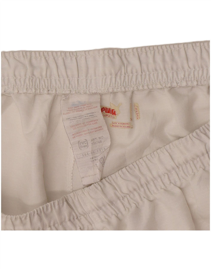 Pantaloni scurți sport grafic Puma pentru bărbați XL, alb, poliester color bloc