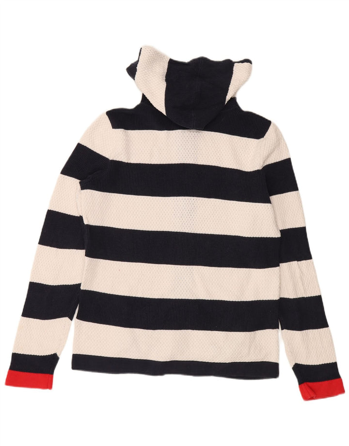 Pulover cardigan pentru femei TOMMY HILFIGER UK 16 mare bleumarin cu dungi