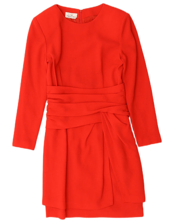 Rochie vintage pentru femei cu mâneci lungi UK 10 Small Red