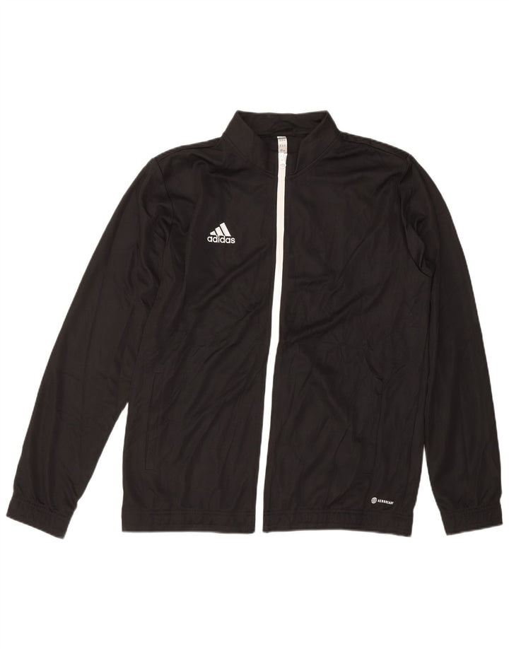 ADIDAS Mens Aeroready Graphic Tracksuit Top Jacket XL Black Polyester