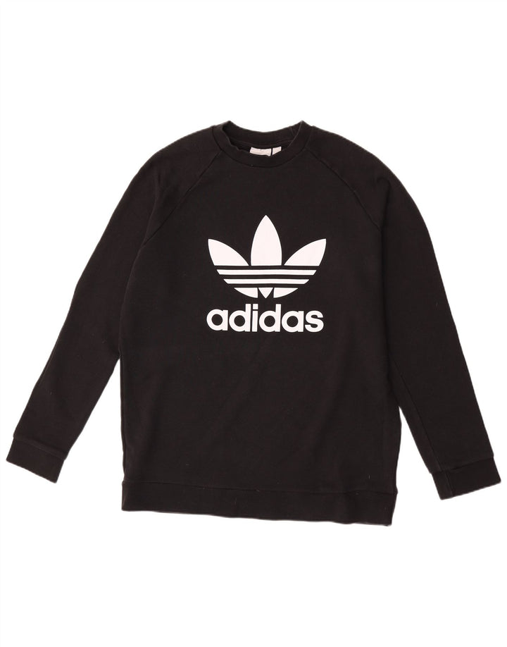 Hanorac grafic pentru bărbați Adidas Jumper mare, negru, bumbac