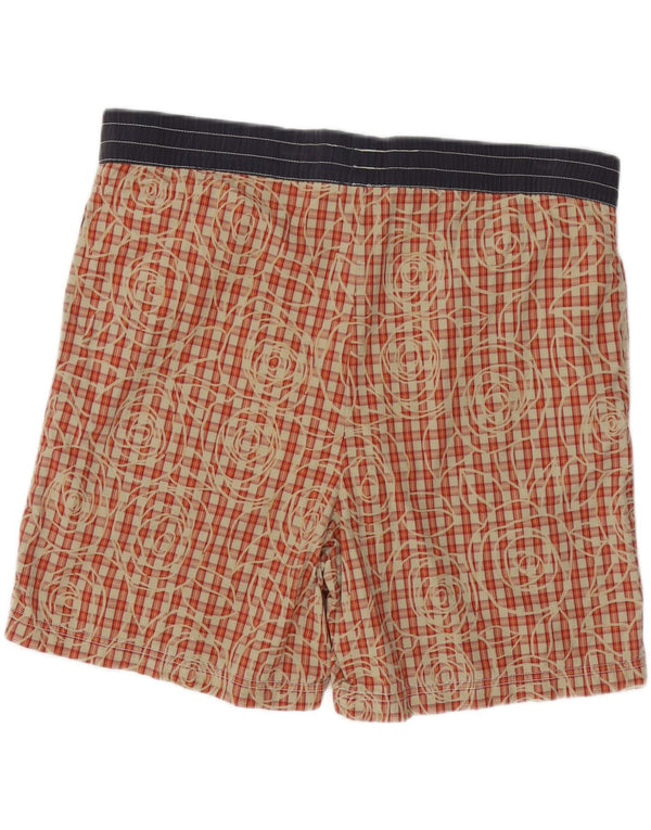 Pantaloni scurți de înot Tommy Hilfiger pentru bărbați, bumbac roșu mediu cu carouri