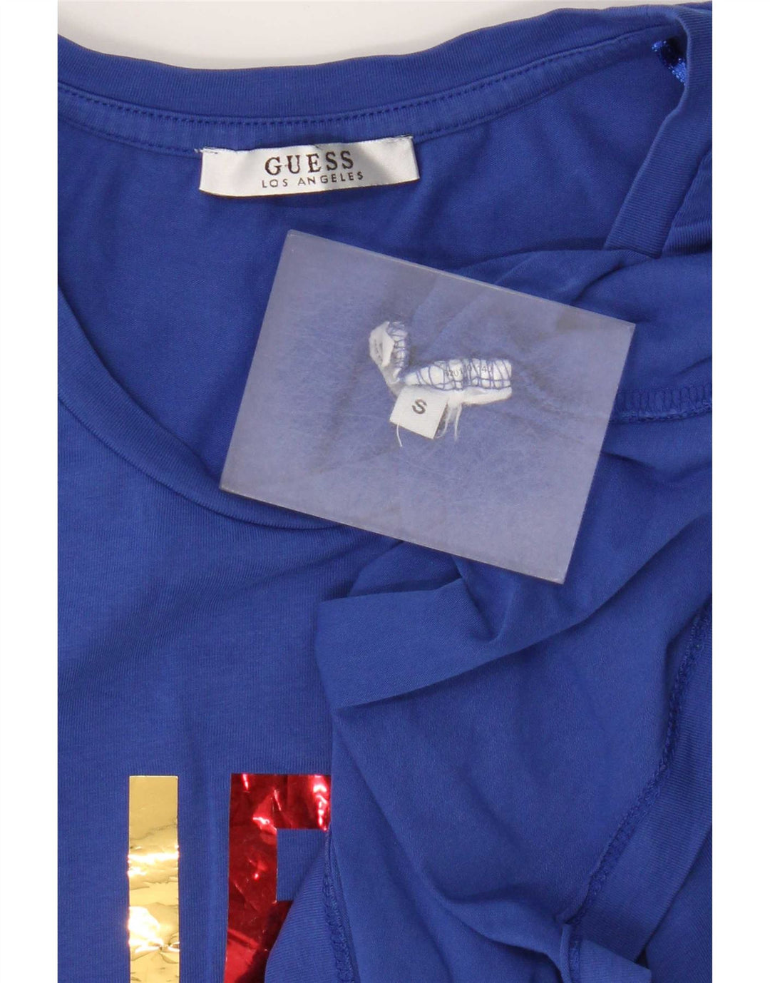 Tricou grafic Guess pentru femei Top UK 8 Small Blue