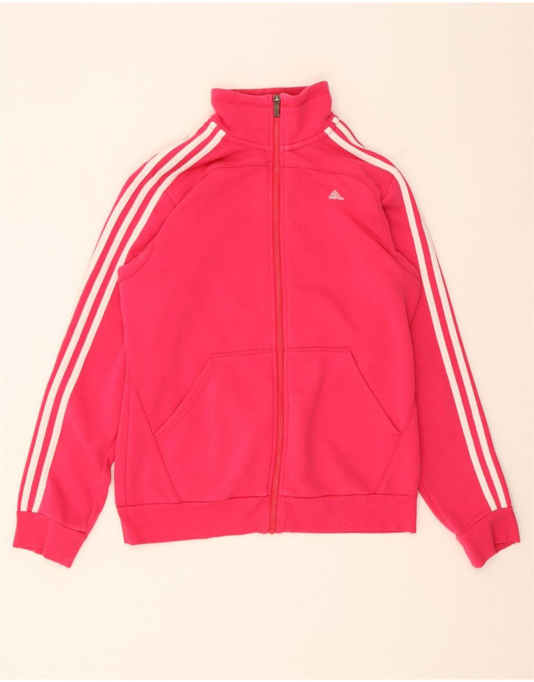 Jachetă de trening Adidas pentru femei UK 12/14, bumbac roz mediu