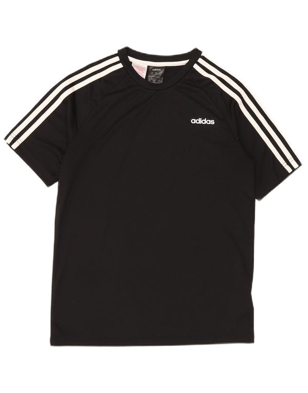 Tricou ADIDAS Climalite pentru baieti Top 13-14 ani poliester negru