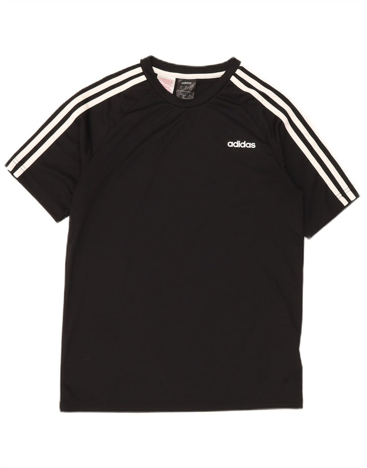 Tricou ADIDAS Climalite pentru baieti Top 13-14 ani poliester negru