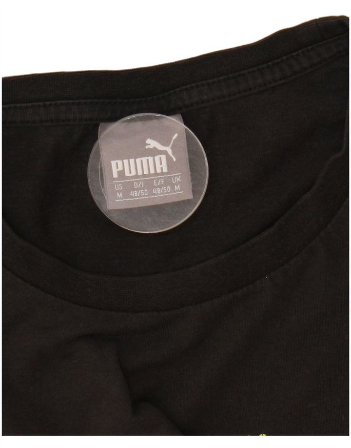Tricou grafic PUMA pentru bărbați Top mediu negru