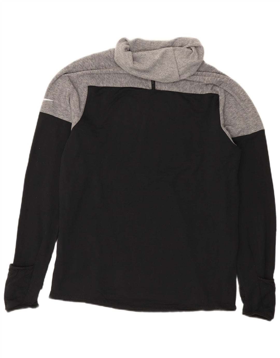 Top cu mânecă lungă Therma-Fit Therma-Fit Nike pentru bărbați, negru mediu, color block