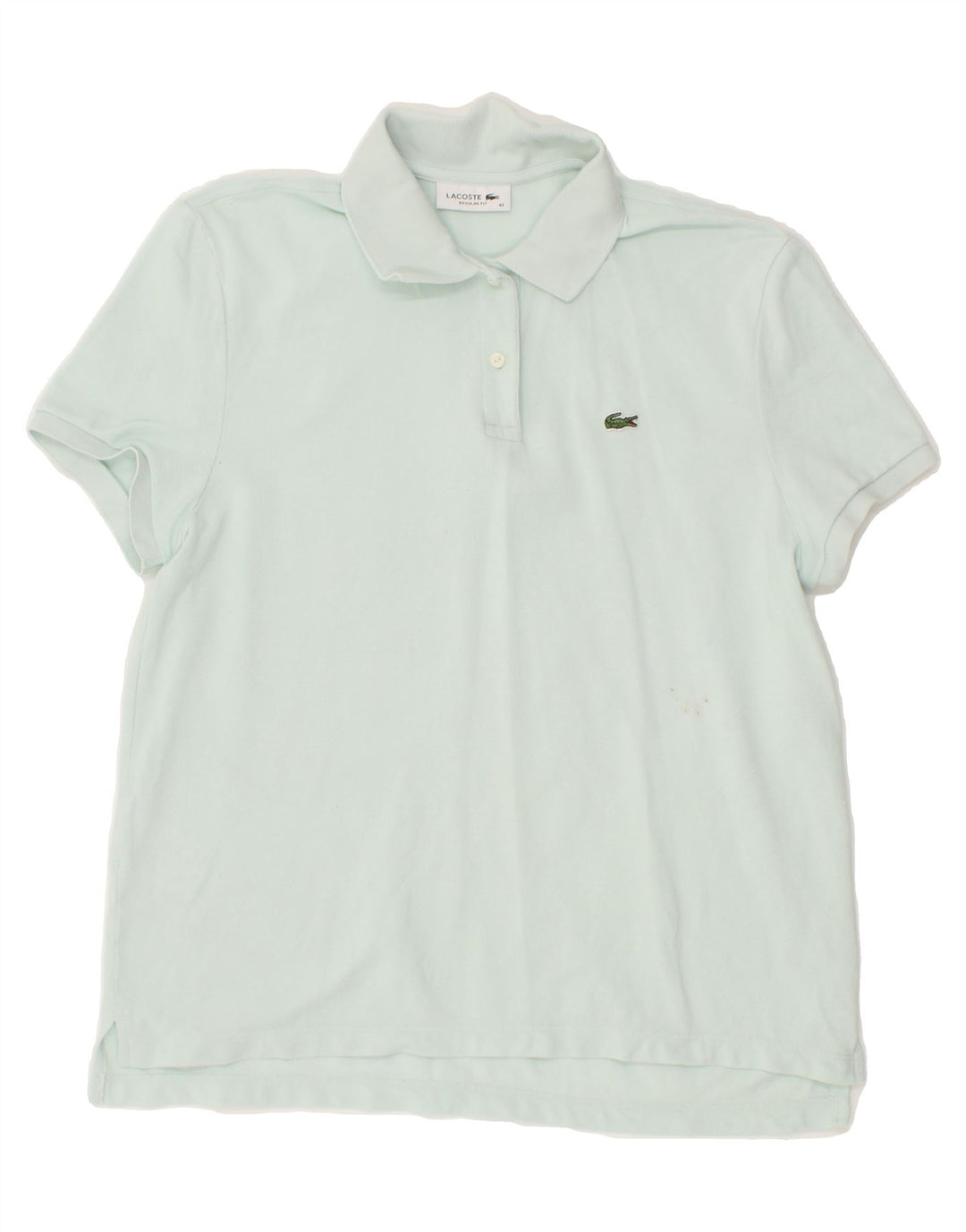 LACOSTE Womens Regular Fit Polo Shirt Size 42 Large Blue Cotton Vintage Lacoste and Second-Hand Lacoste from Messina Hembry 