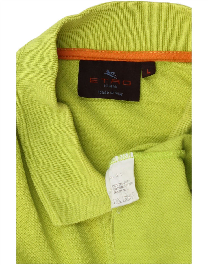 Tricou polo pentru bărbați Etro, mare, verde, bumbac