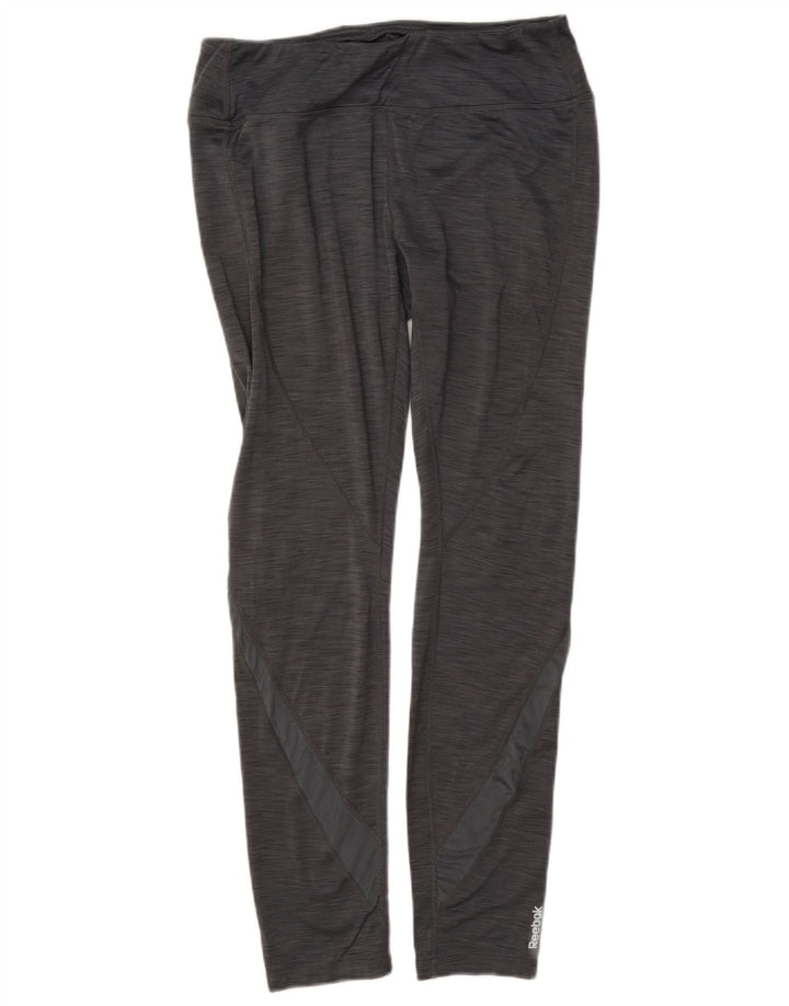 Leggings pentru femei Reebok UK 12 Medium Gri Flecked Poliester