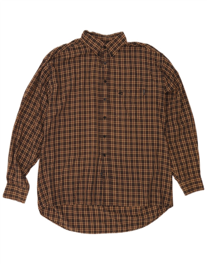 Cămașă Camel Active pentru bărbați din flanel, cu carouri mari, maro