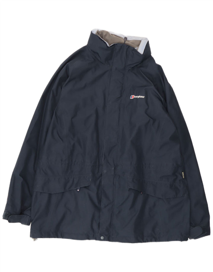 Jachetă de ploaie cu glugă pentru femei Berghaus UK 20 2XL poliester bleumarin