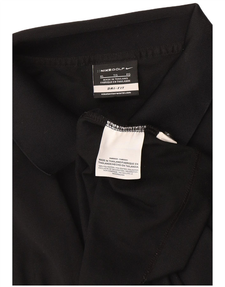 Tricou polo Nike Dri Fit pentru bărbați XL, poliester negru