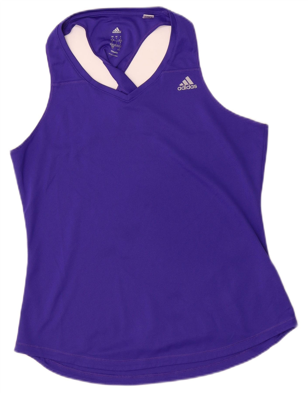 ADIDAS Climalite Vest Top pentru femei Marea Britanie 16/18 Poliester violet mare