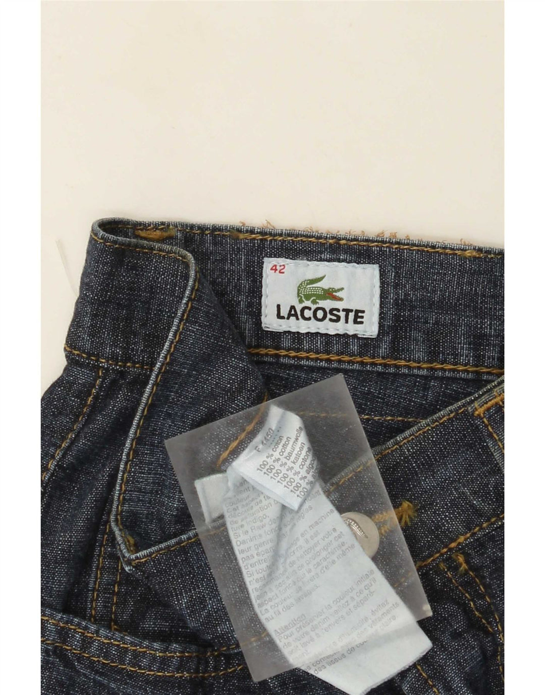 Blugi Lacoste Bărbați Drepți Mărimea 42 Medium W32 L28 Bumbac bleumarin