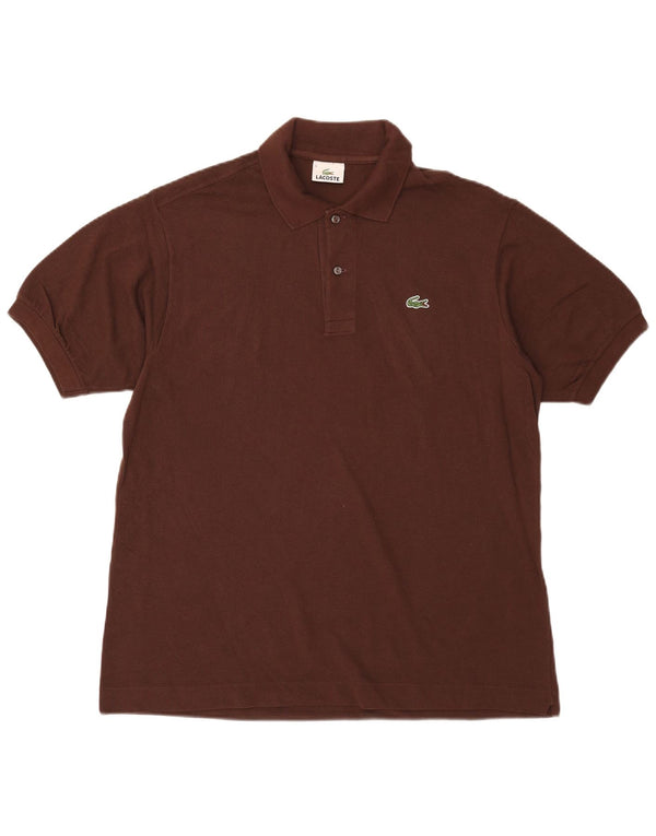 Tricou polo Lacoste pentru bărbați mărimea 5 mare, bumbac maro