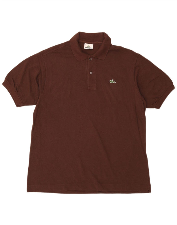 Tricou polo Lacoste pentru bărbați mărimea 5 mare, bumbac maro