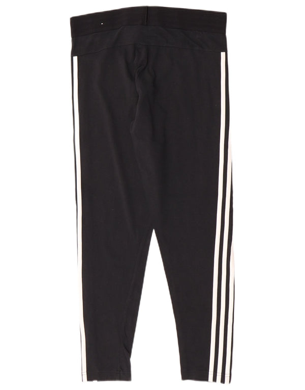 Leggings pentru femei Adidas UK 14, mare, negru, bumbac