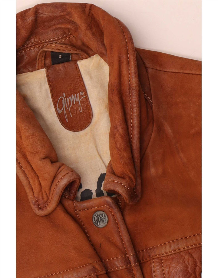 Geacă de piele pentru femei Gypsy UK 10 Small Brown